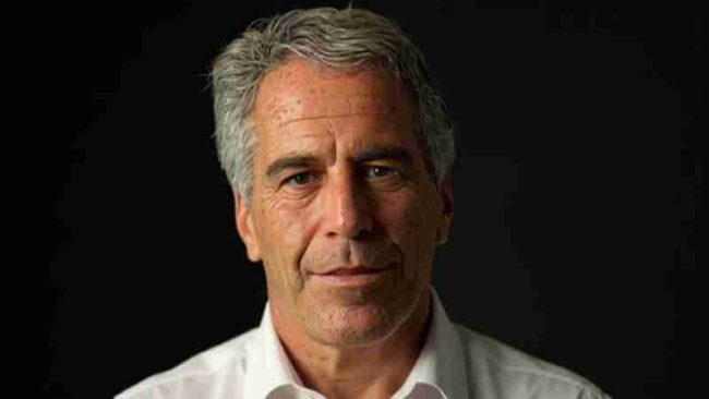 Jeffrey Epstein - Jeffrey Epstein mug shot - Digital concept art for illustrative purpose, tags: widerlegt entfacht - Monok
